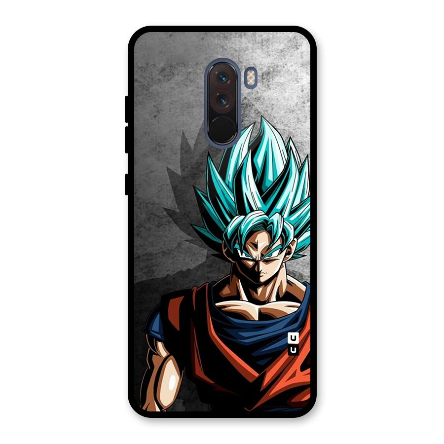 Super Saiyan Art Glass Back Case for Poco F1