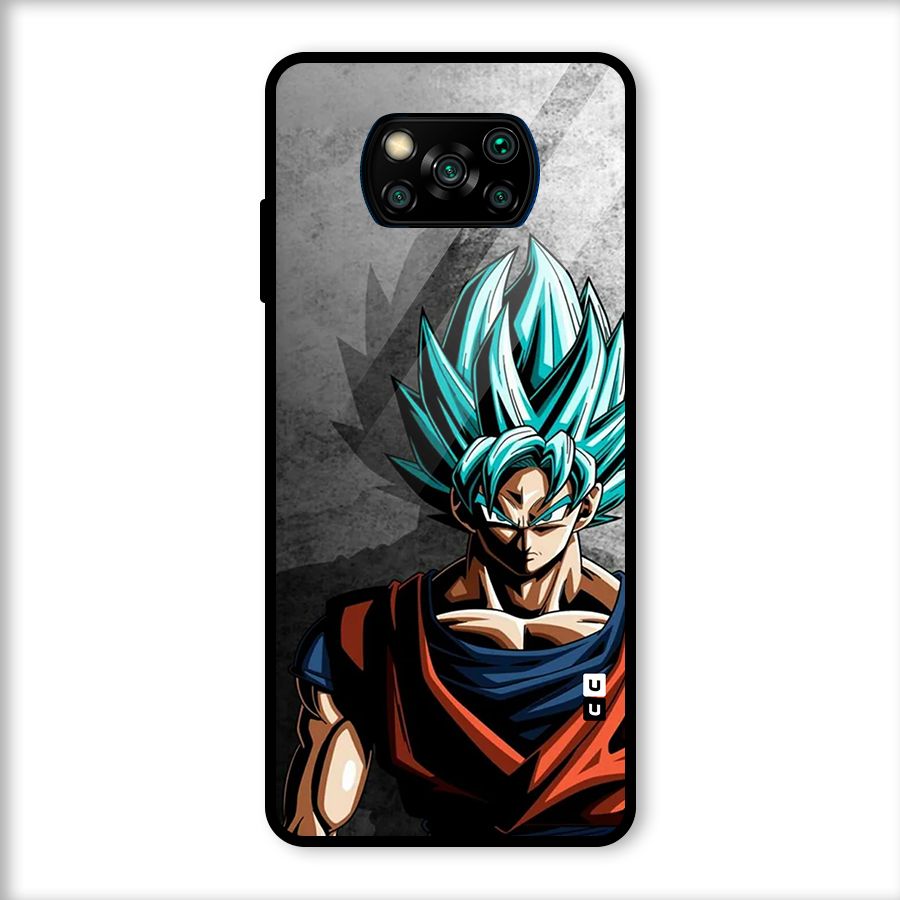 Super Saiyan Art Glass Back Case for Poco X3