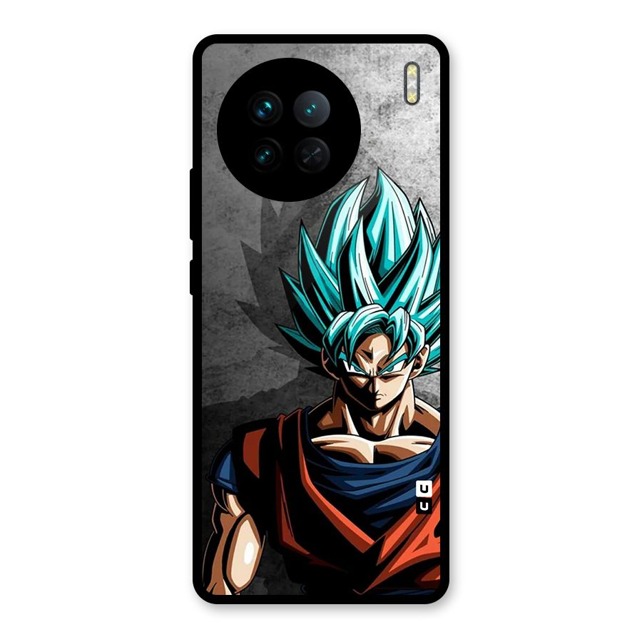 Super Saiyan Art Glass Back Case for Vivo X90