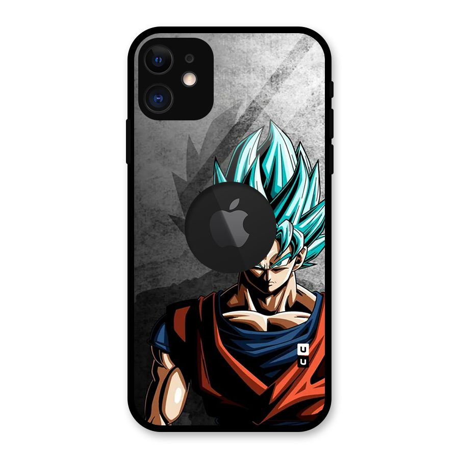 Super Saiyan Art Glass Back Case for iPhone 11 Logo Cut