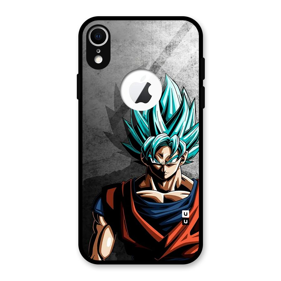 Super Saiyan Art Glass Back Case for iPhone XR Logo Cut