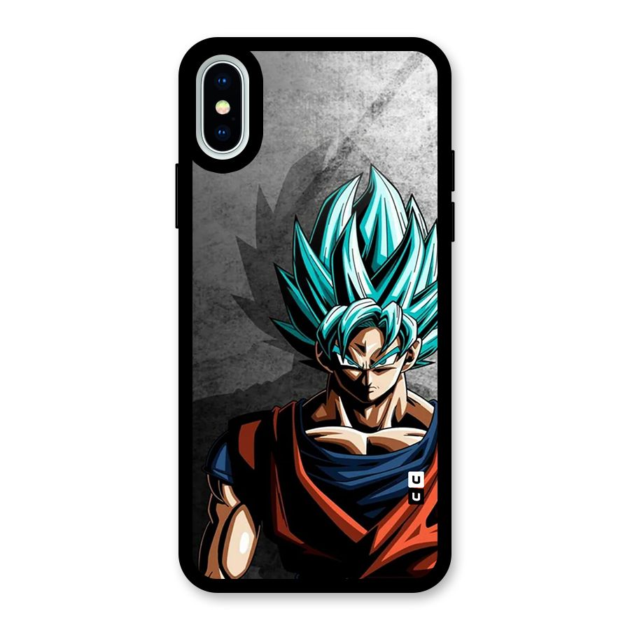 Super Saiyan Art Glass Back Case for iPhone XS