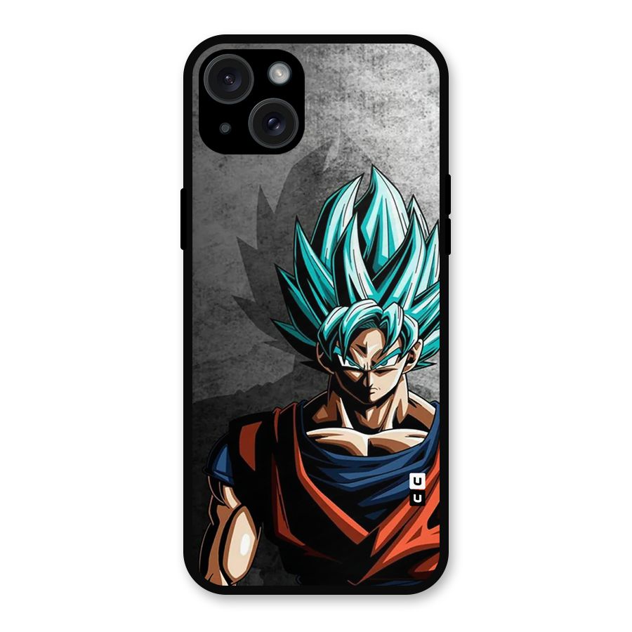 Super Saiyan Art Metal Back Case for iPhone 15 Plus