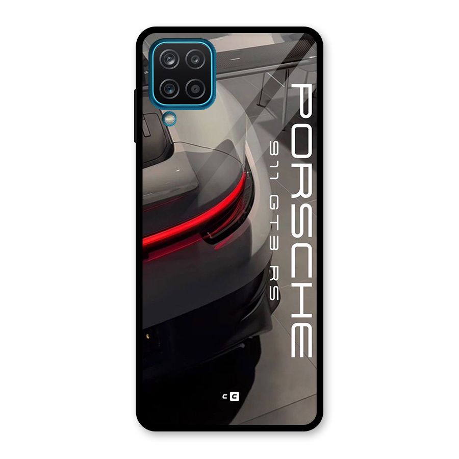 Super Sports Car Glass Back Case for Galaxy A12
