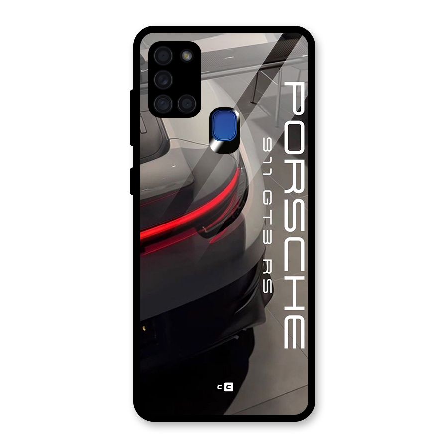 Super Sports Car Glass Back Case for Galaxy A21s