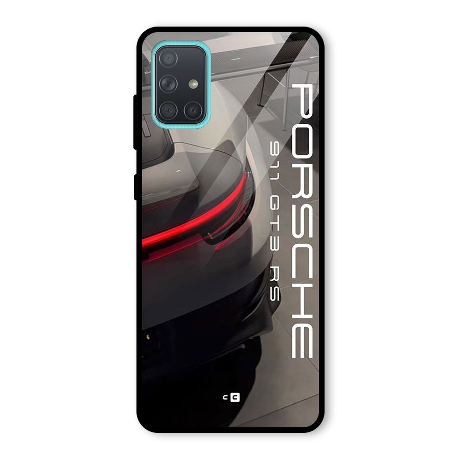 Super Sports Car Glass Back Case for Galaxy A71