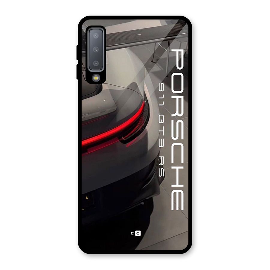 Super Sports Car Glass Back Case for Galaxy A7 (2018)