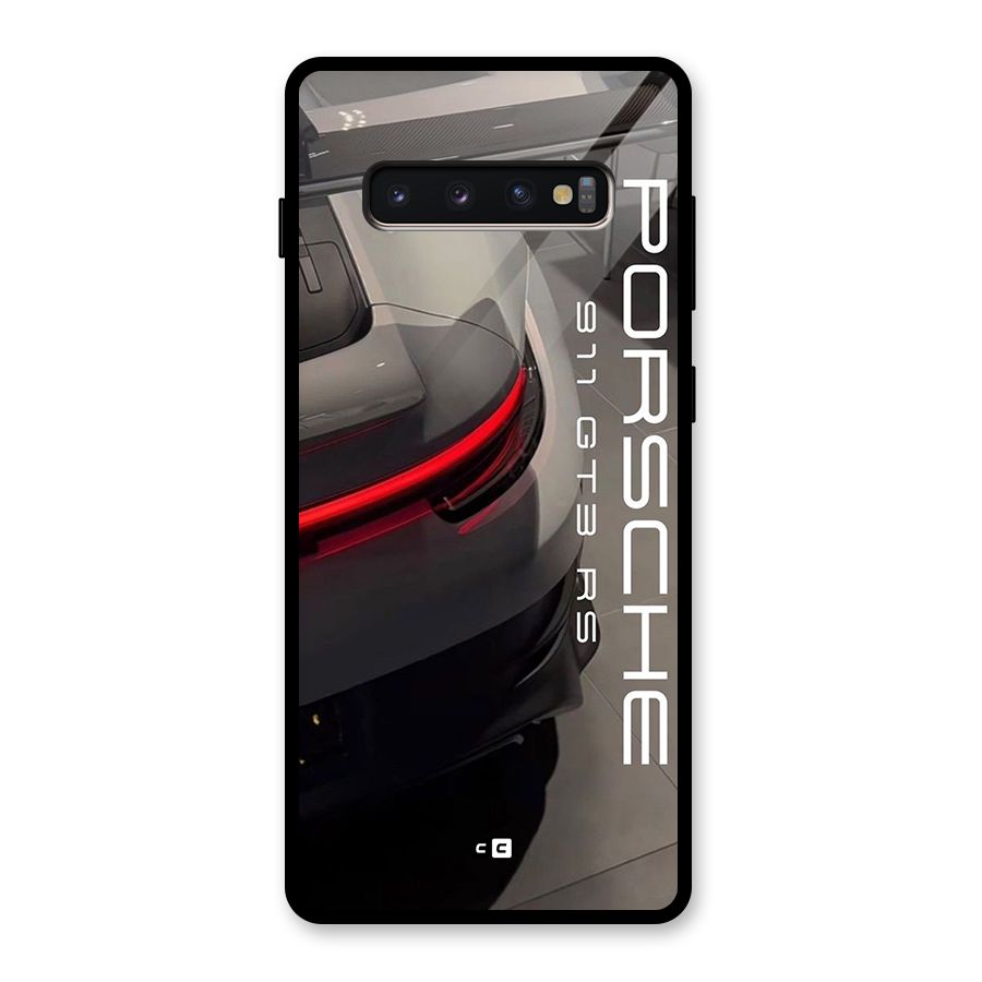 Super Sports Car Glass Back Case for Galaxy S10 Plus