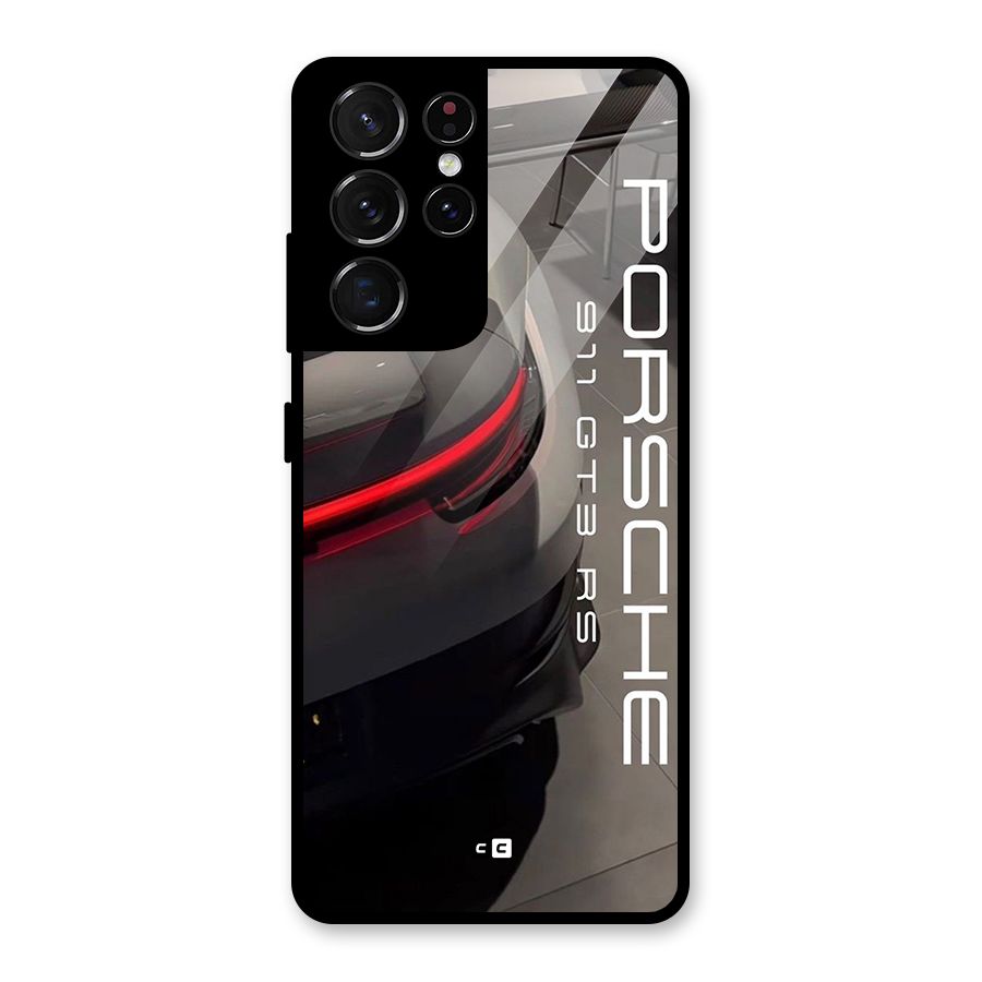 Super Sports Car Glass Back Case for Galaxy S21 Ultra 5G