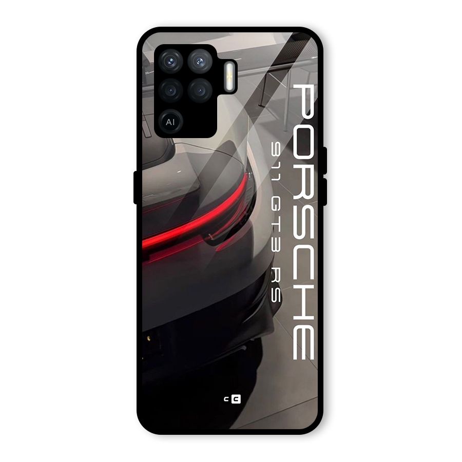 Super Sports Car Glass Back Case for Oppo F19 Pro