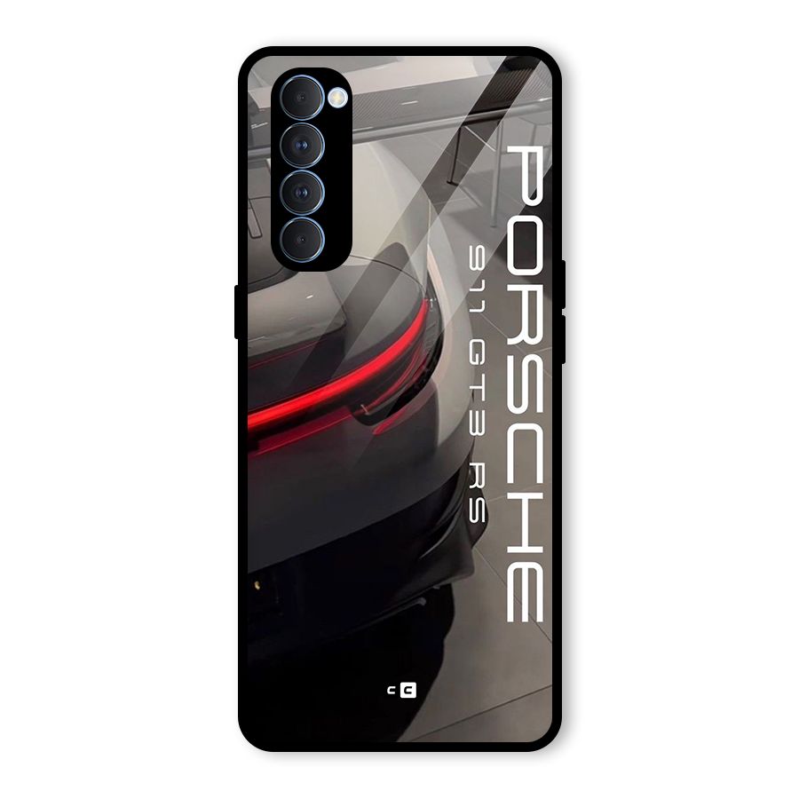 Super Sports Car Glass Back Case for Oppo Reno4 Pro