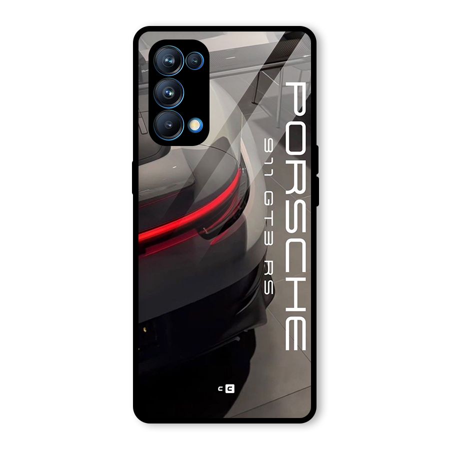 Super Sports Car Glass Back Case for Oppo Reno5 Pro 5G