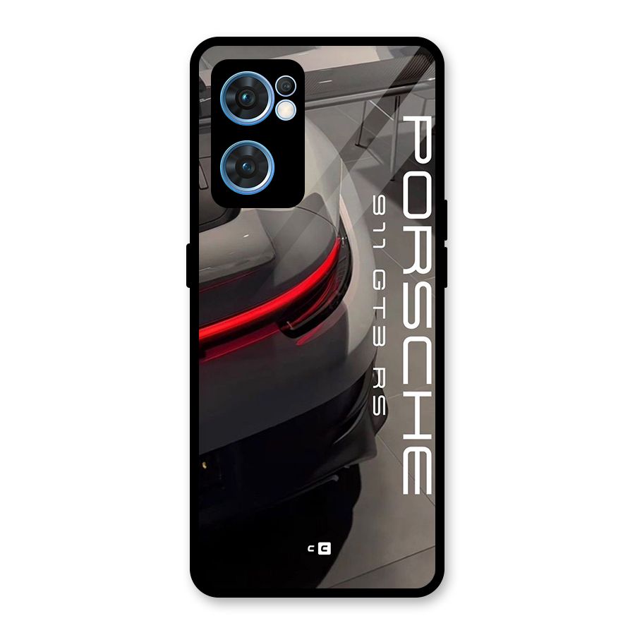 Super Sports Car Glass Back Case for Oppo Reno7 5G