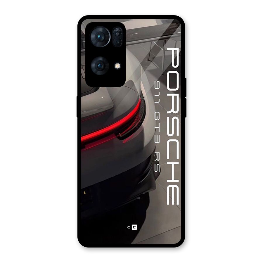 Super Sports Car Glass Back Case for Oppo Reno7 Pro 5G