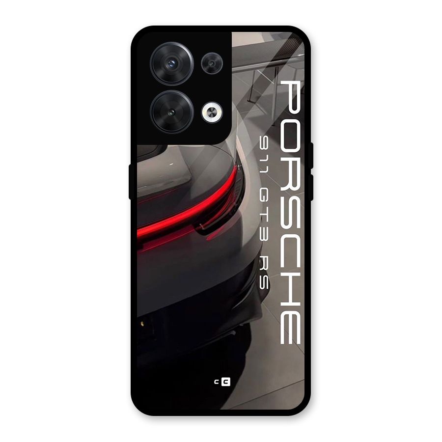 Super Sports Car Glass Back Case for Oppo Reno8 5G
