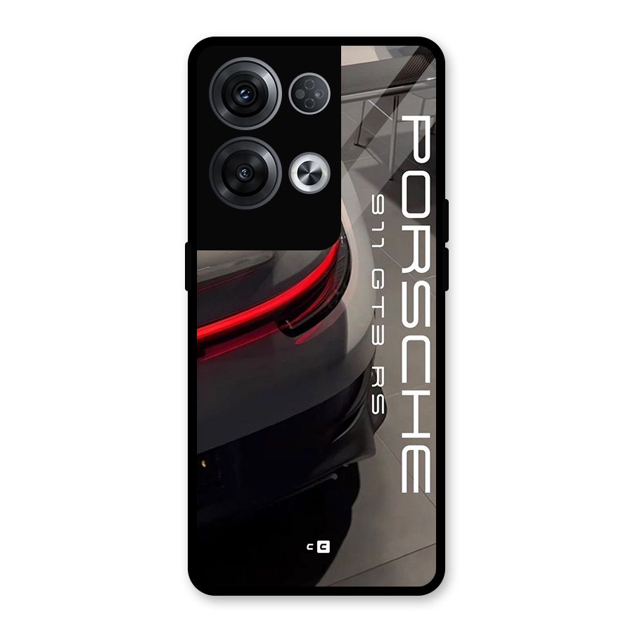 Super Sports Car Glass Back Case for Oppo Reno8 Pro 5G