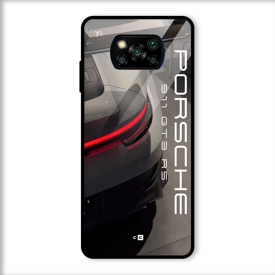 Super Sports Car Glass Back Case for Poco X3