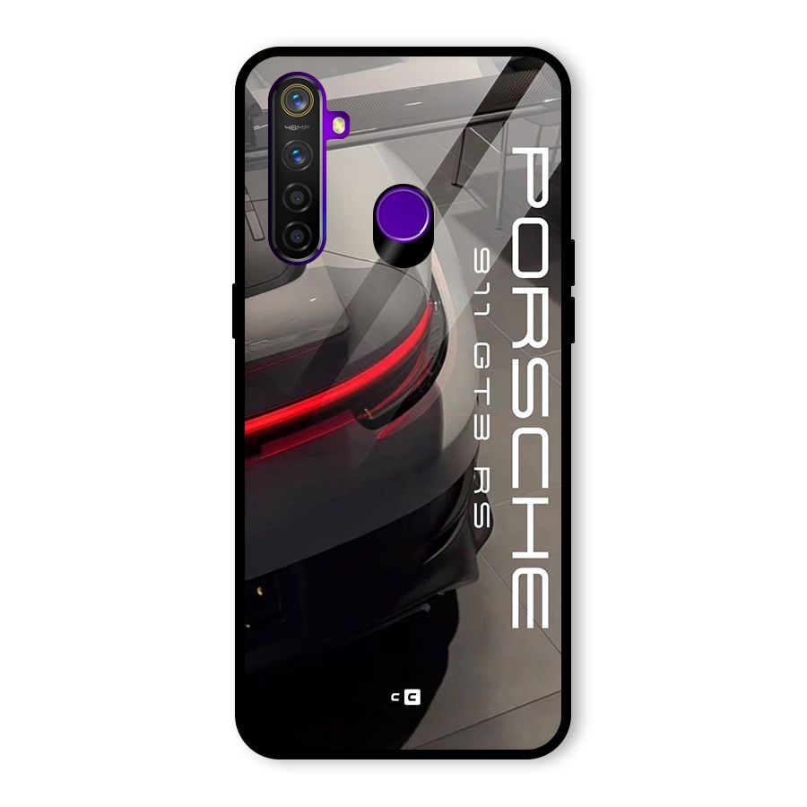 Super Sports Car Glass Back Case for Realme 5 Pro