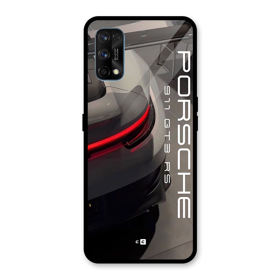Super Sports Car Glass Back Case for Realme 7 Pro