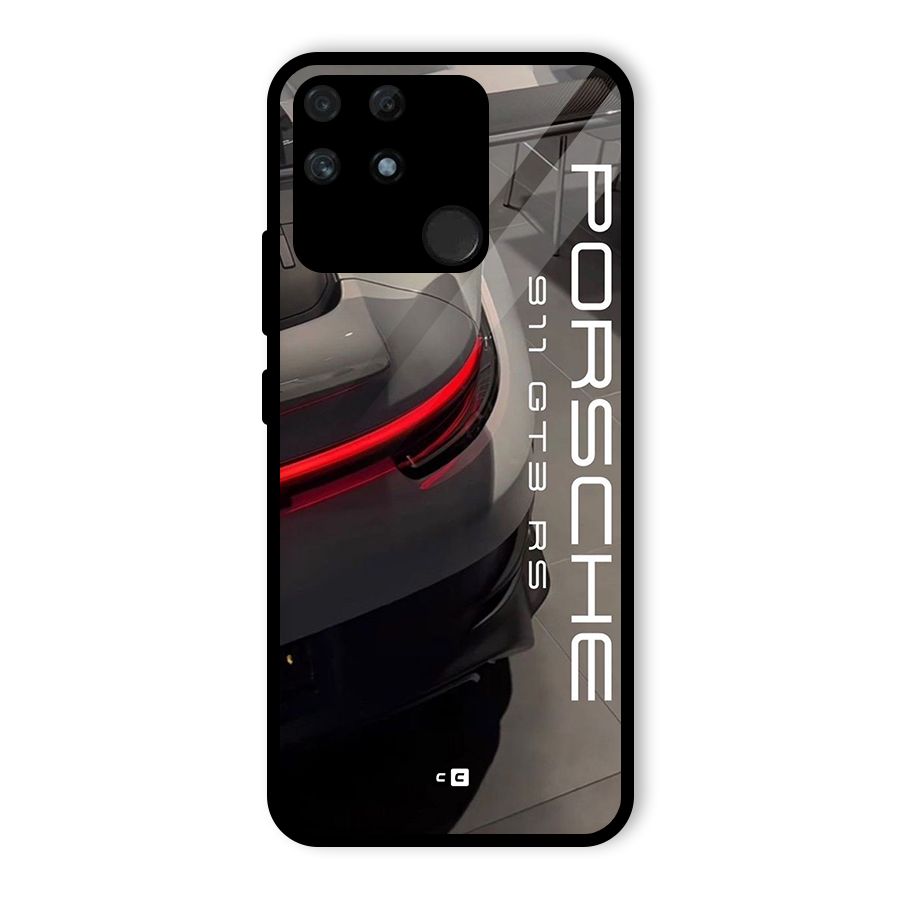 Super Sports Car Glass Back Case for Realme Narzo 50A
