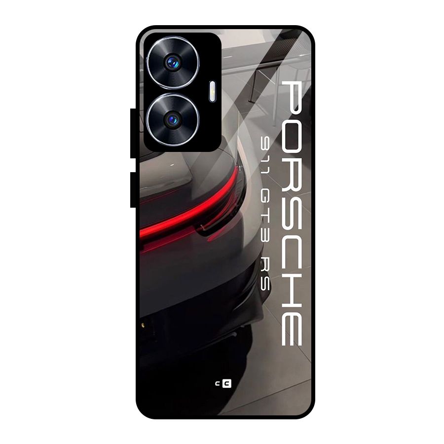 Super Sports Car Glass Back Case for Realme Narzo N55