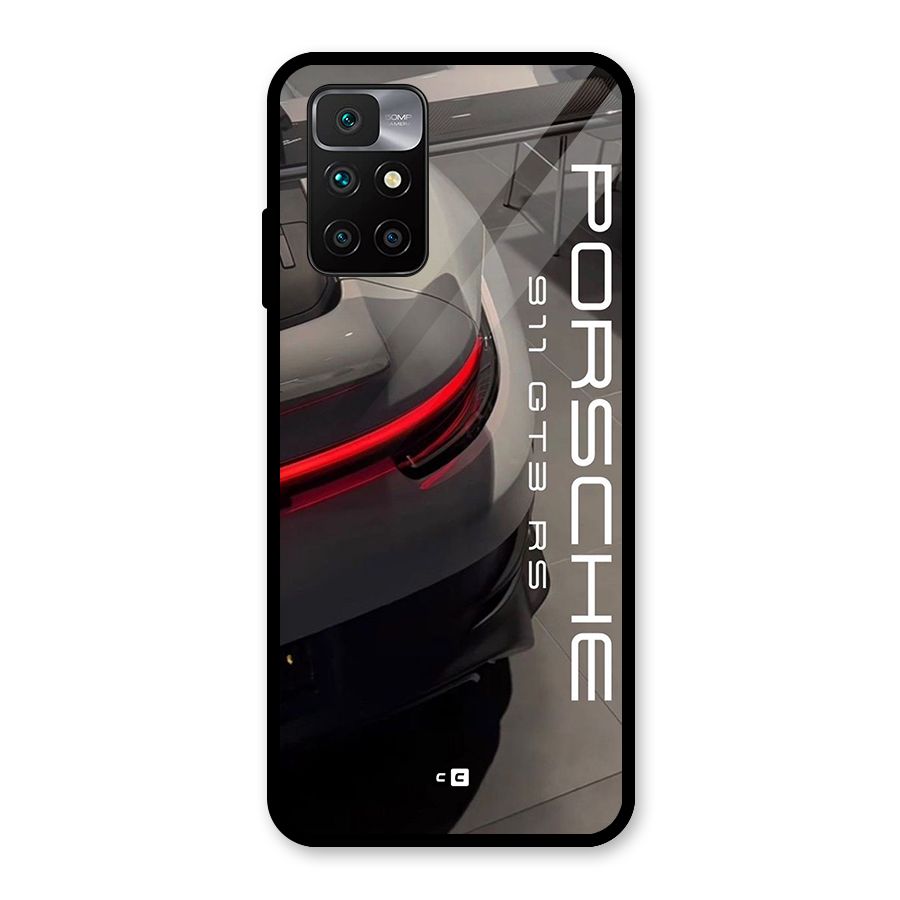 Super Sports Car Glass Back Case for Redmi 10 Prime