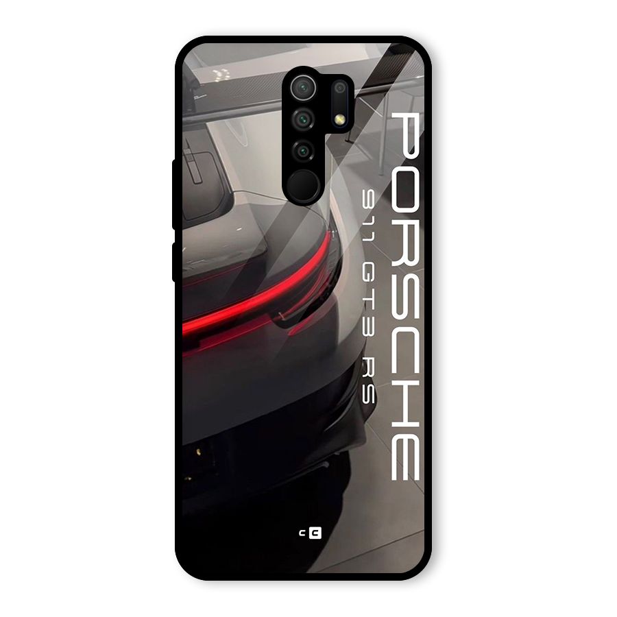 Super Sports Car Glass Back Case for Redmi 9 Prime