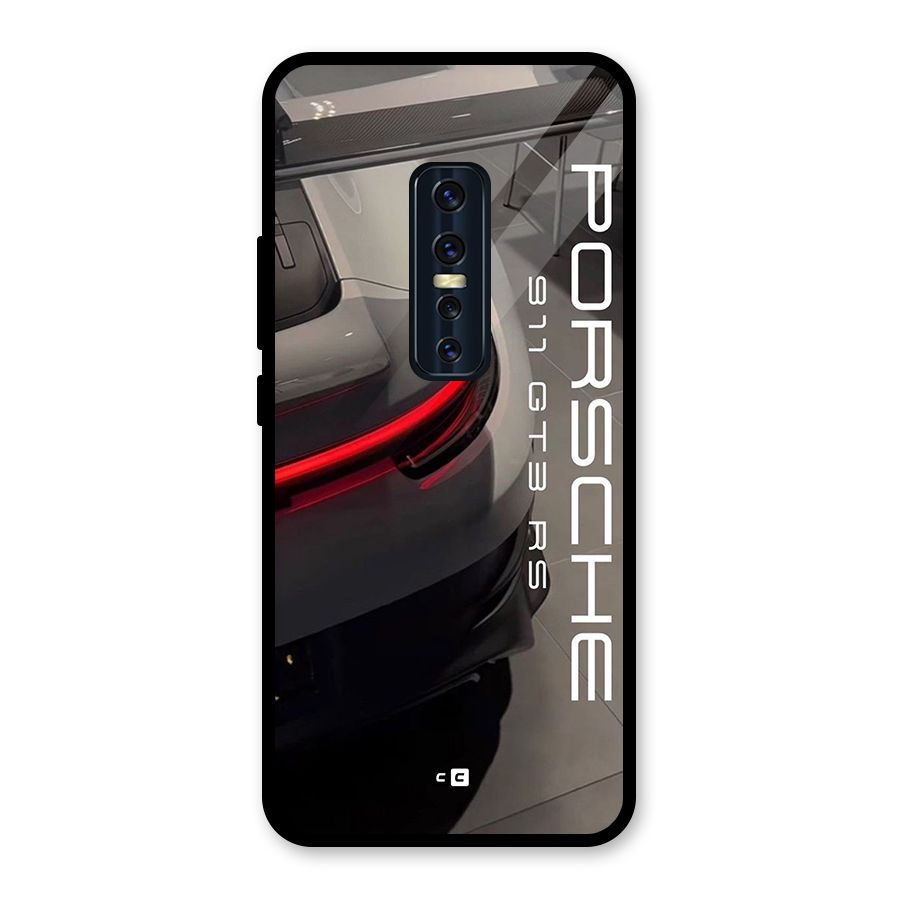 Super Sports Car Glass Back Case for Vivo V17 Pro