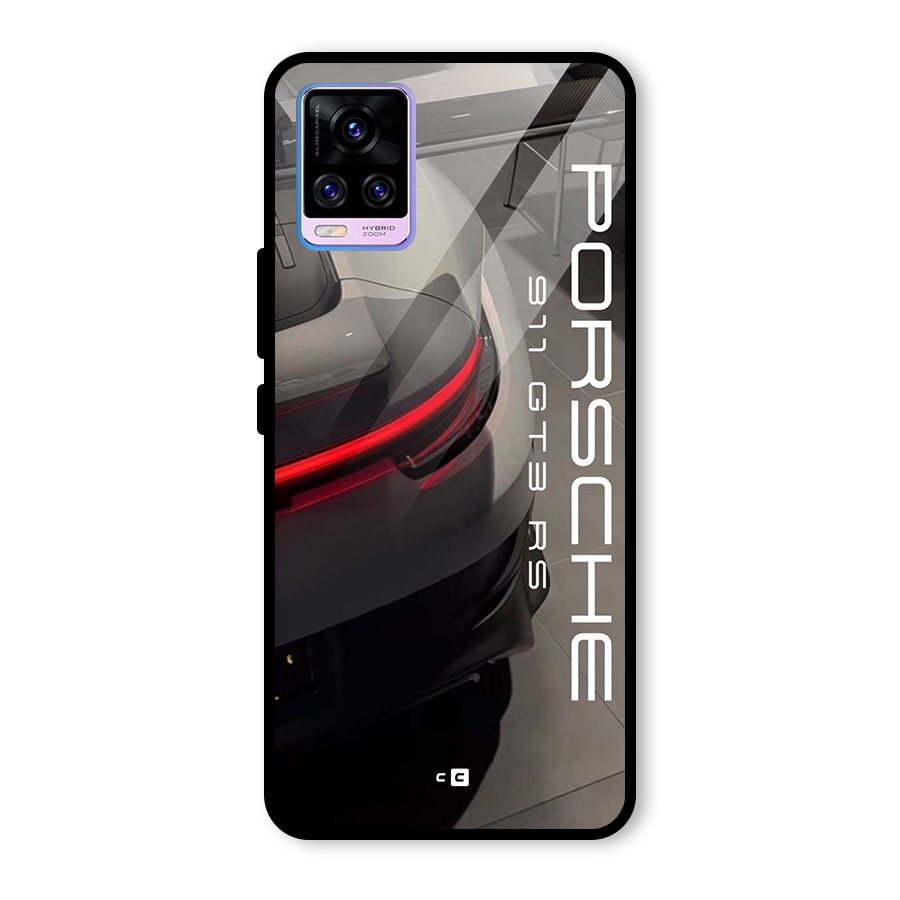 Super Sports Car Glass Back Case for Vivo V20 Pro