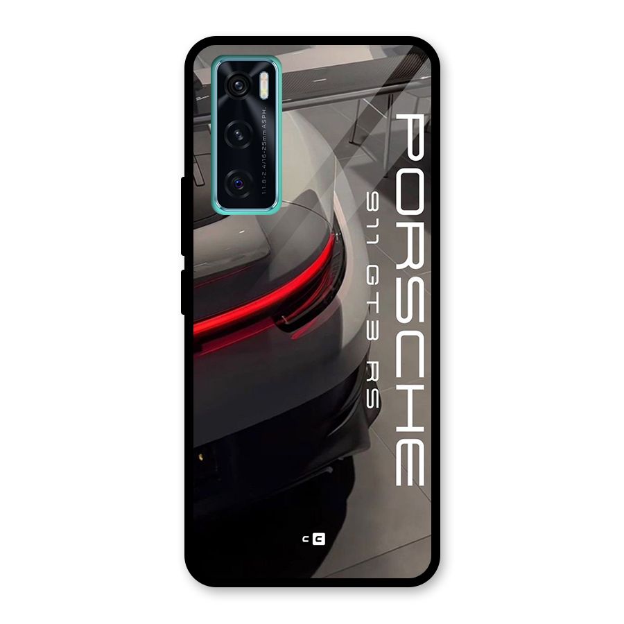 Super Sports Car Glass Back Case for Vivo V20 SE