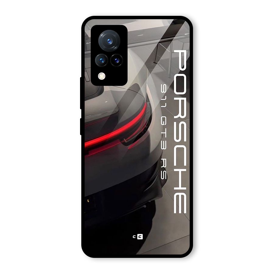 Super Sports Car Glass Back Case for Vivo V21 5G
