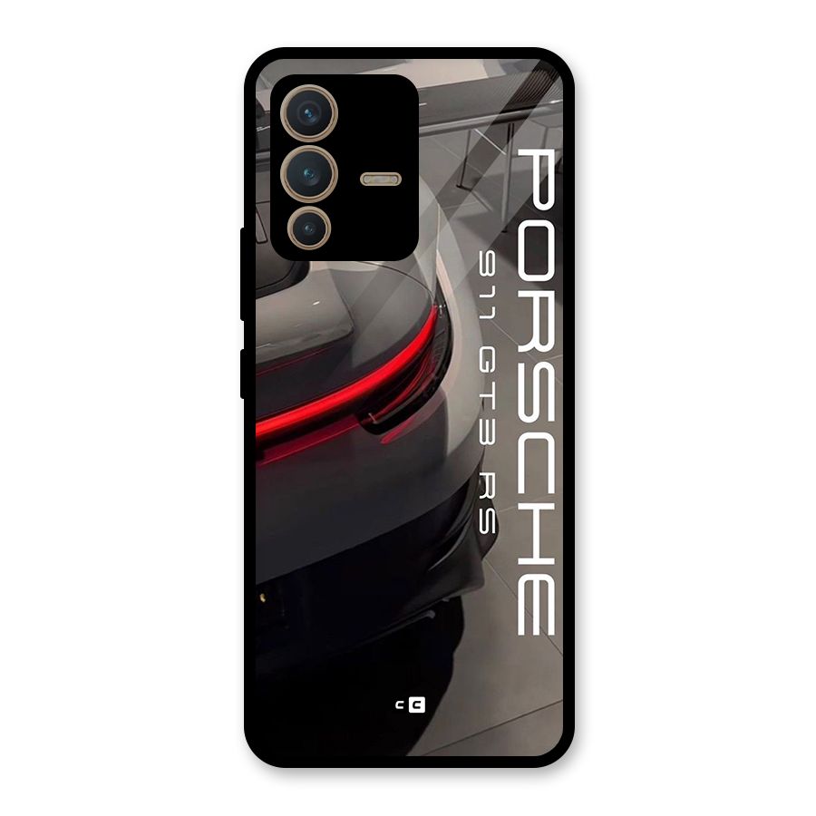Super Sports Car Glass Back Case for Vivo V23 5G