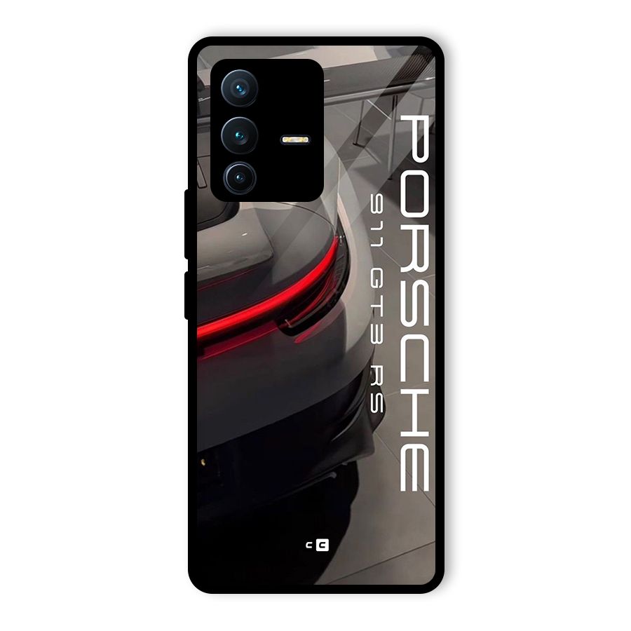 Super Sports Car Glass Back Case for Vivo V23 Pro