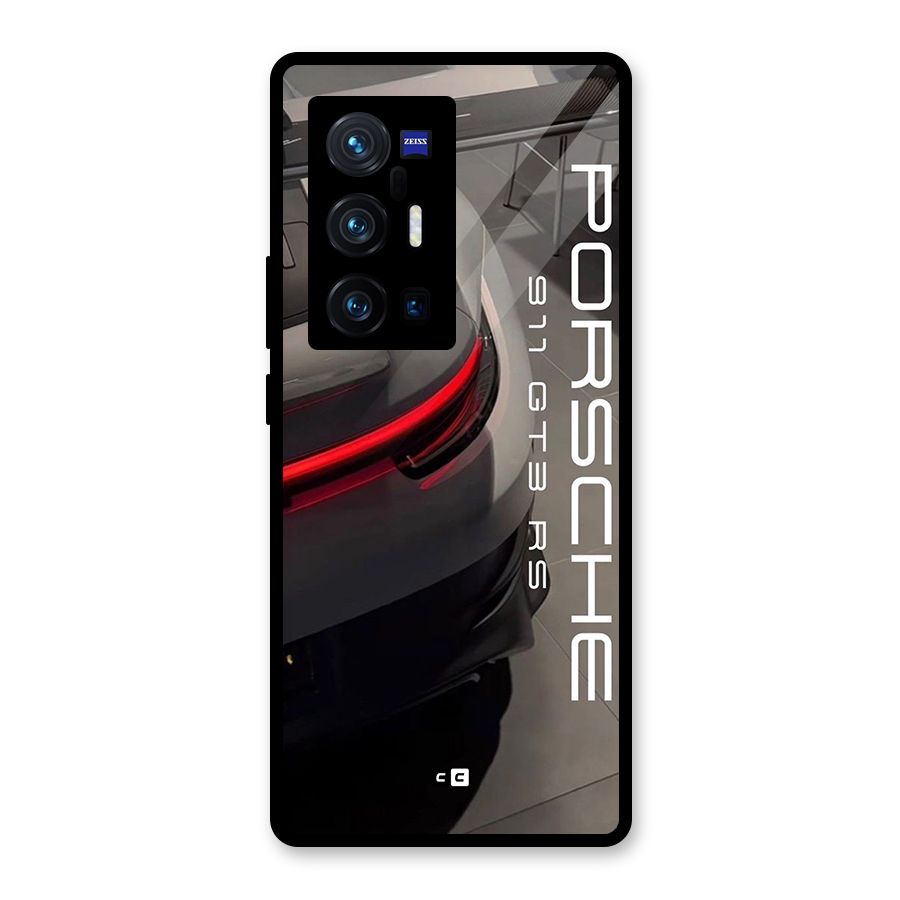 Super Sports Car Glass Back Case for Vivo X70 Pro Plus