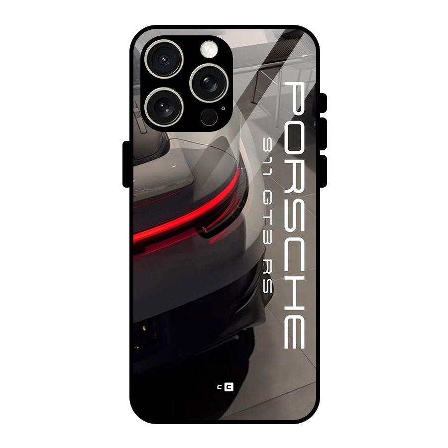 Super Sports Car Glass Back Case for iPhone 15 Pro Max