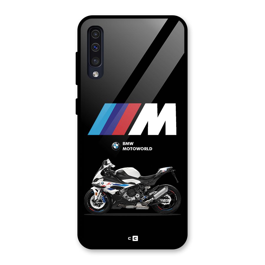 Superbike Stripes Glass Back Case for Galaxy A30s