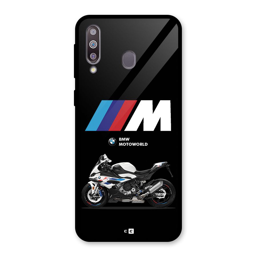 Superbike Stripes Glass Back Case for Galaxy M30