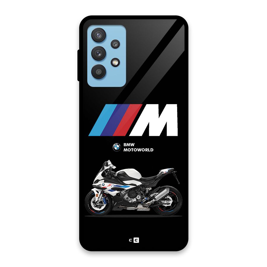 Superbike Stripes Glass Back Case for Galaxy M32 5G