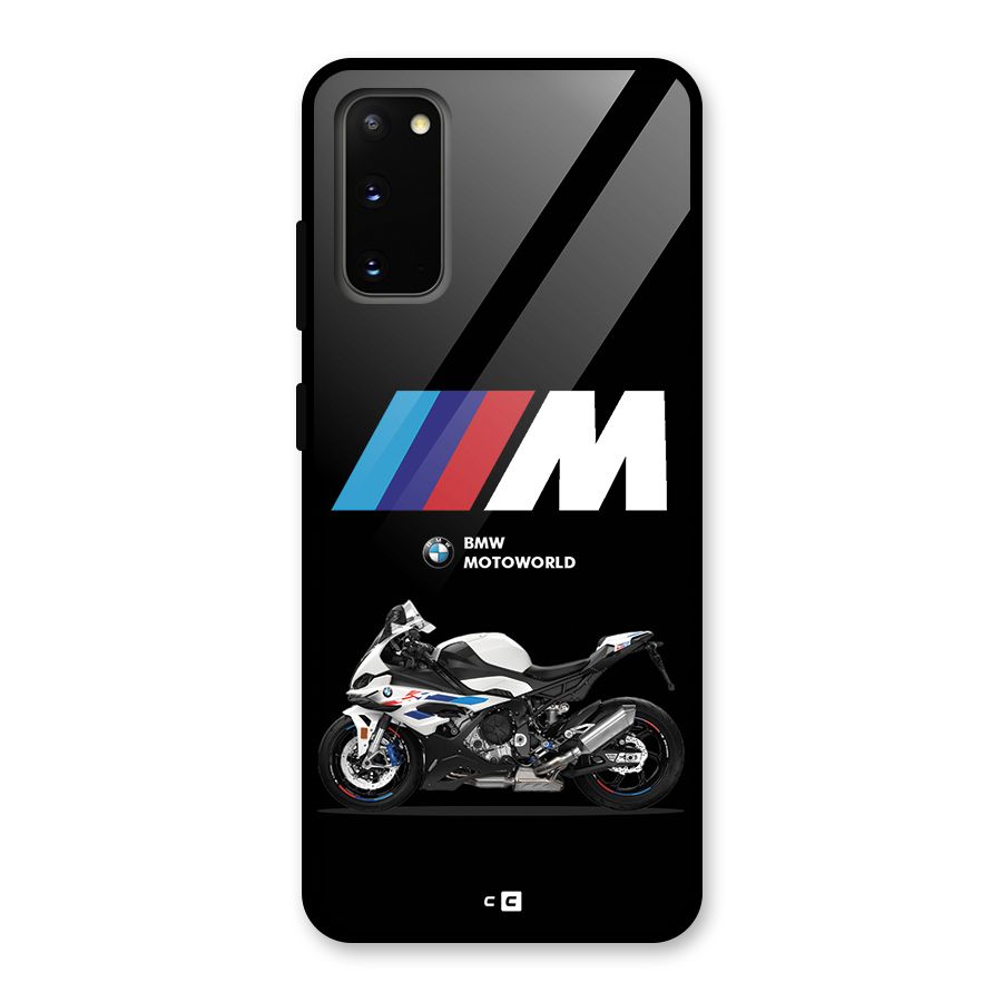 Superbike Stripes Glass Back Case for Galaxy S20