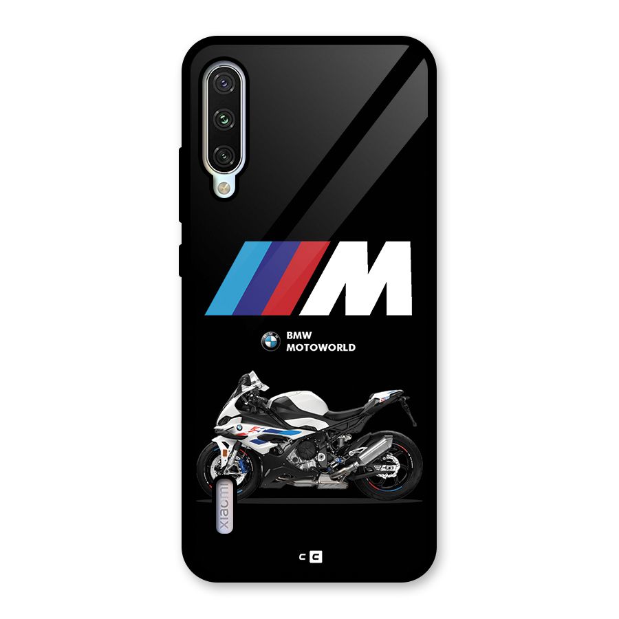 Superbike Stripes Glass Back Case for Mi A3