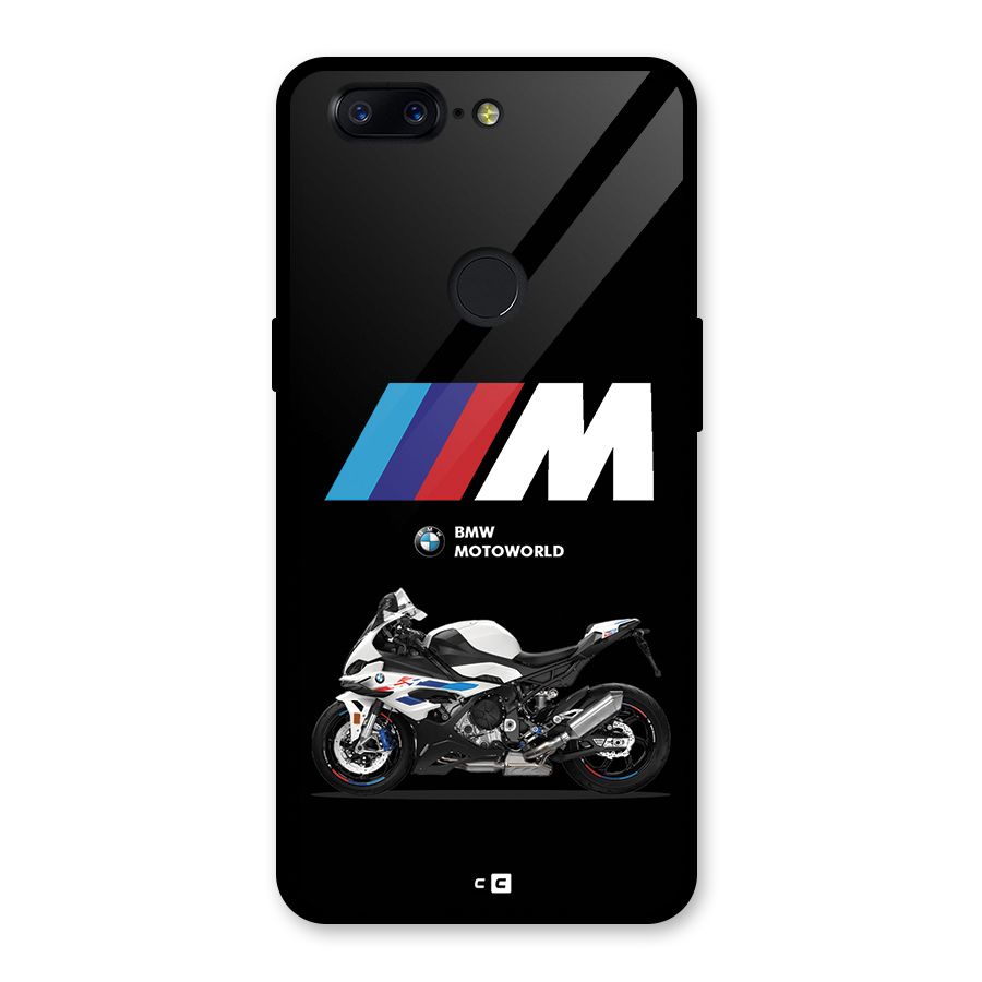 Superbike Stripes Glass Back Case for OnePlus 5T