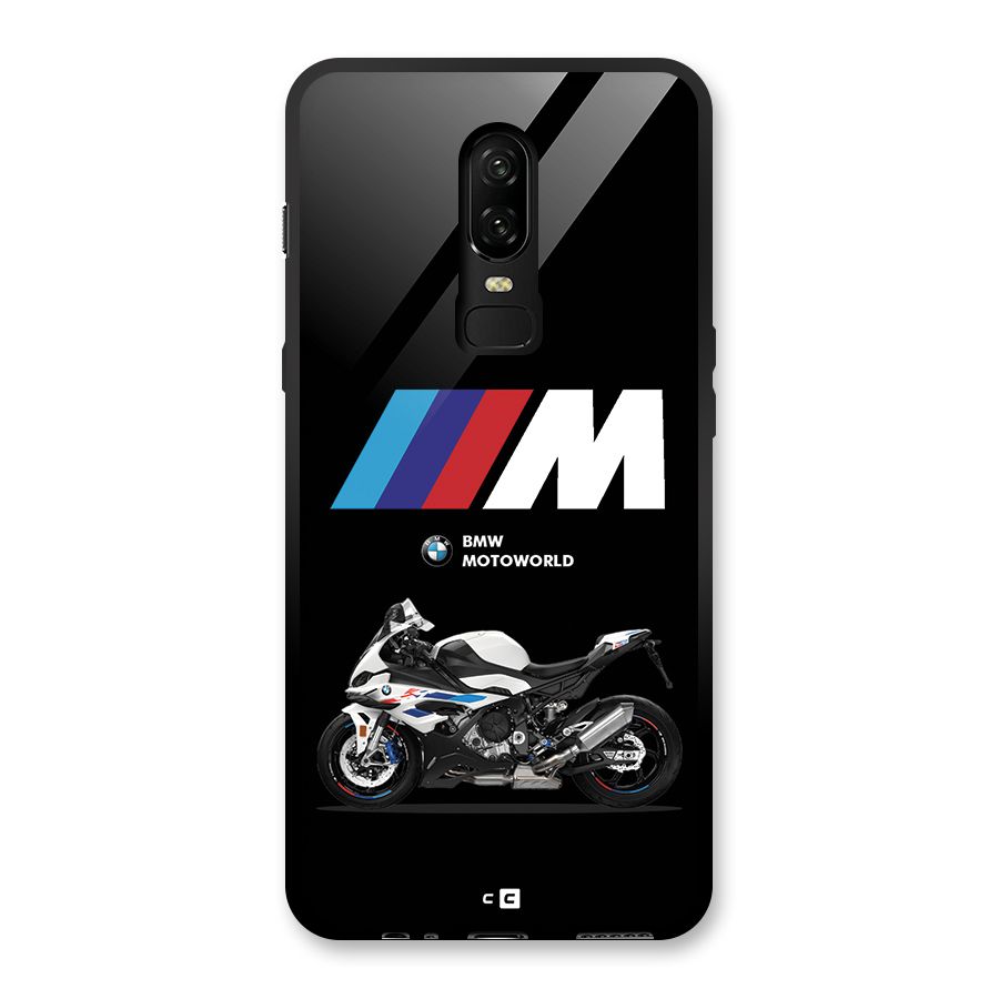Superbike Stripes Glass Back Case for OnePlus 6
