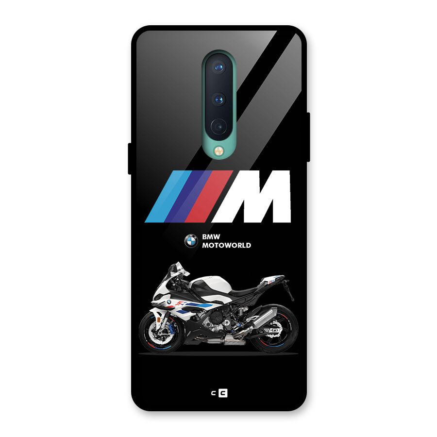 Superbike Stripes Glass Back Case for OnePlus 8