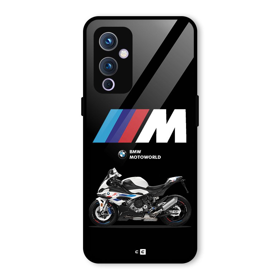 Superbike Stripes Glass Back Case for OnePlus 9