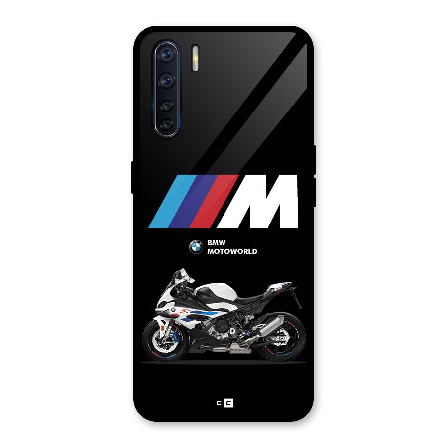Superbike Stripes Glass Back Case for Oppo F15