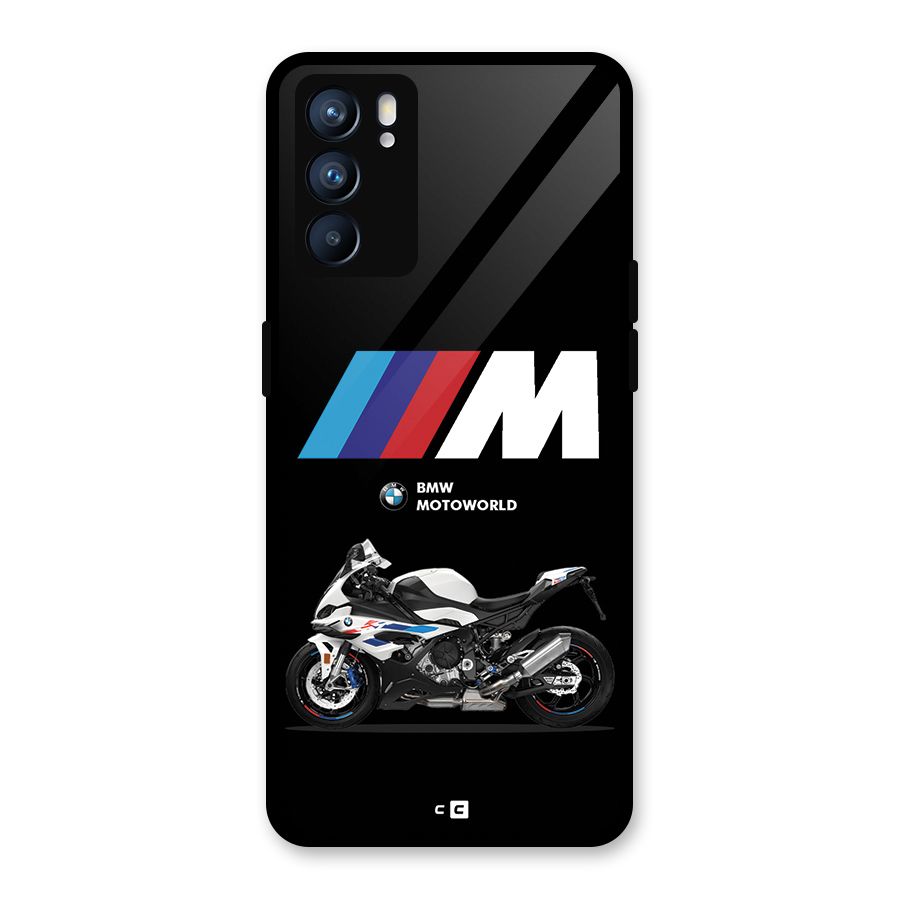 Superbike Stripes Glass Back Case for Oppo Reno6 5G