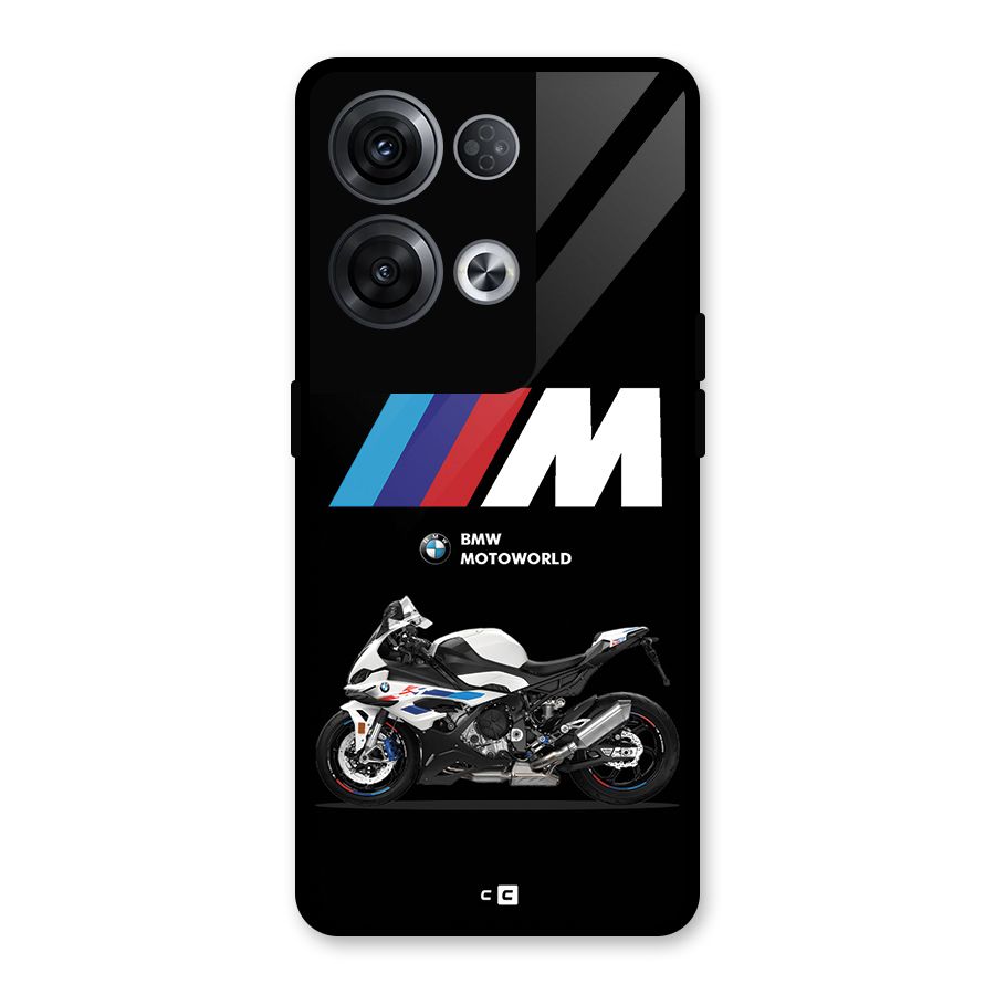 Superbike Stripes Glass Back Case for Oppo Reno8 Pro 5G