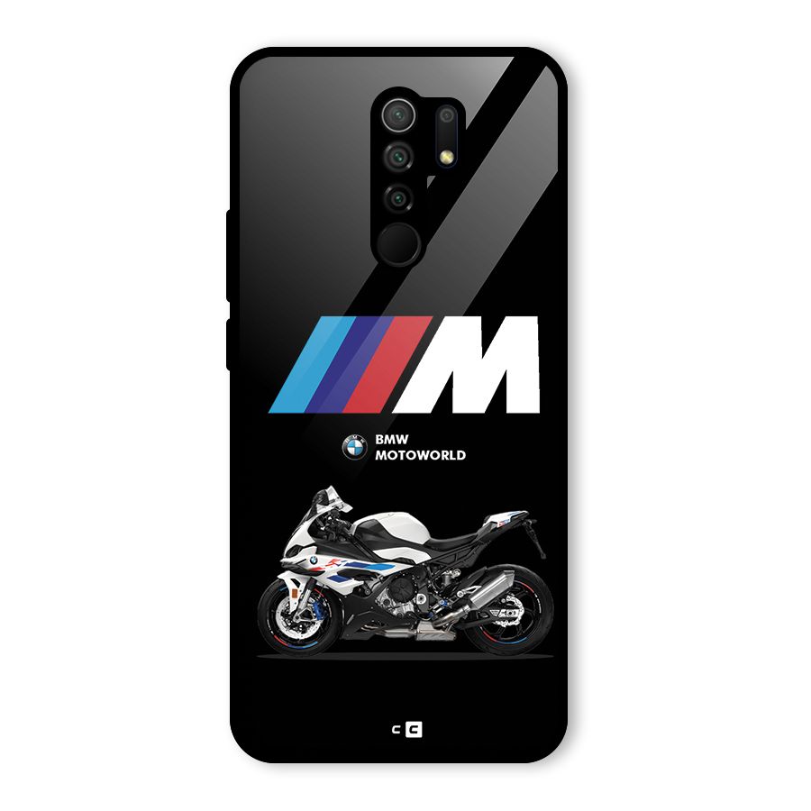 Superbike Stripes Glass Back Case for Poco M2