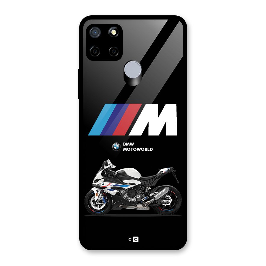 Superbike Stripes Glass Back Case for Realme Narzo 20
