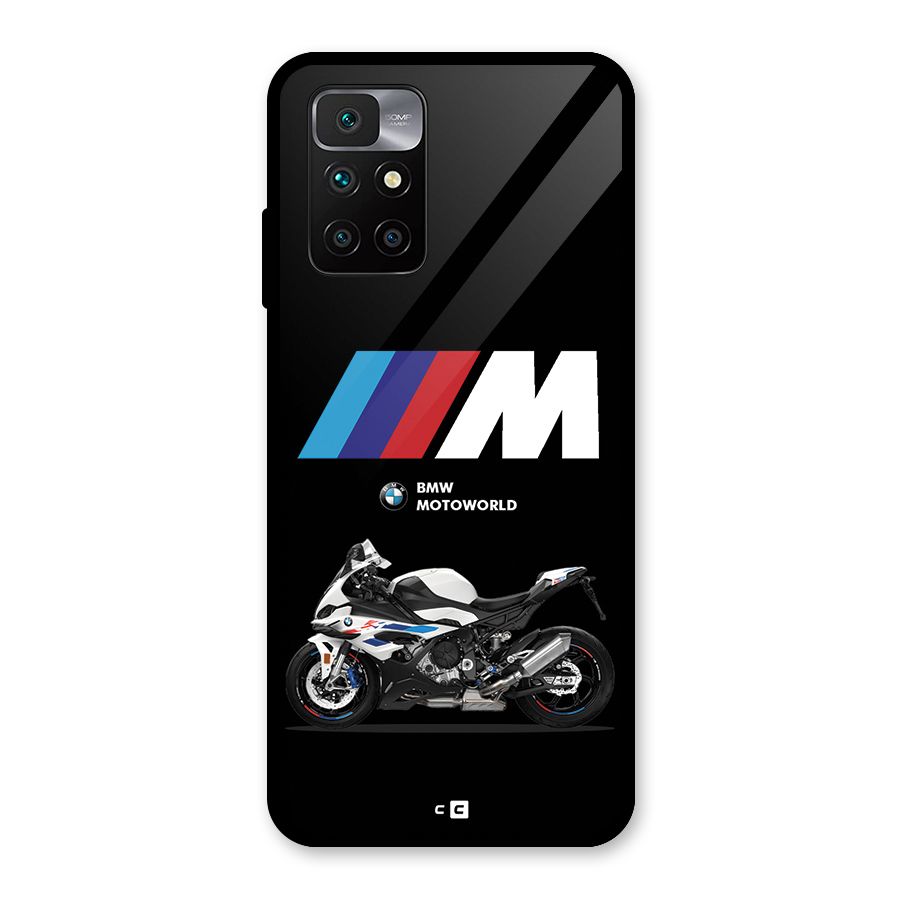 Superbike Stripes Glass Back Case for Redmi 10 Prime